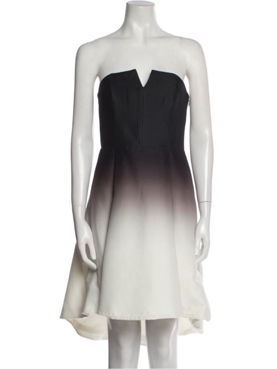 Halston Heritage Dresses & Skirts - Halston Heritage Strapless Ombre Black to White A-Line Dress